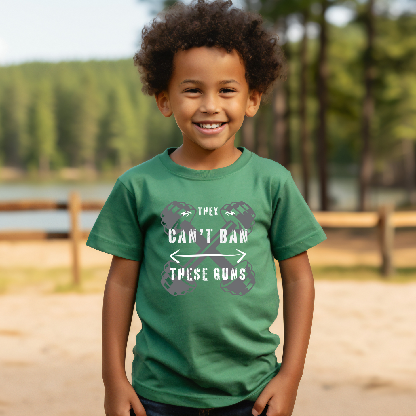 Can't Ban These Guns - Youth Short Sleeve T-Shirt