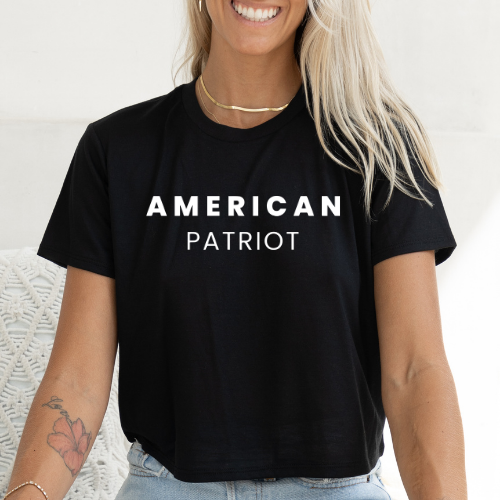 American Patriot - Women's Flowy Cropped Tee