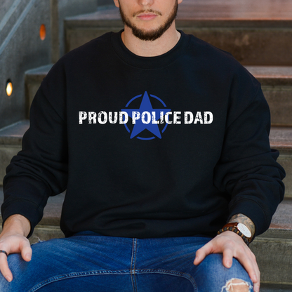 Proud Police Dad - Unisex Crewneck Sweatshirt