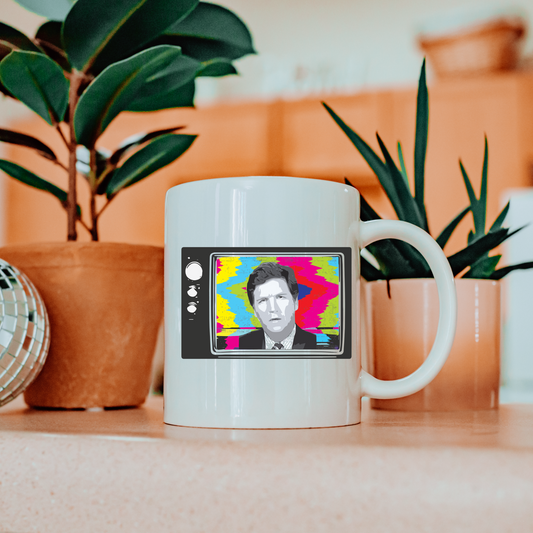 Tucker Retro TV in Color - White Glossy Mug