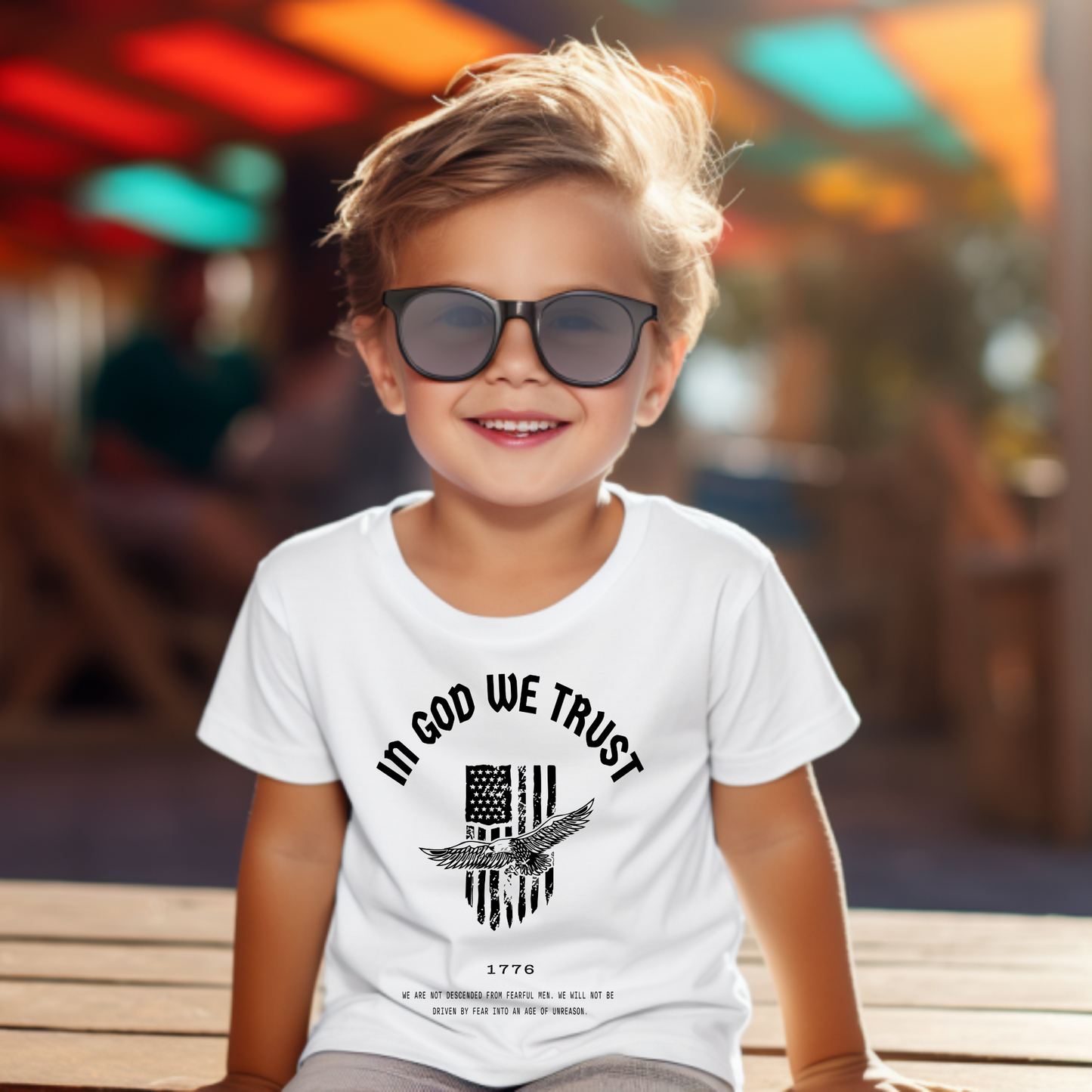 In God We Trust Patriot Eagle - Toddler Jersey Tee