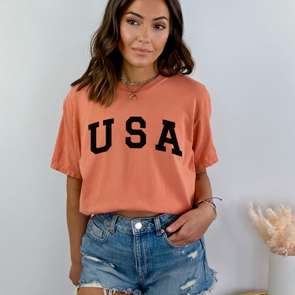 USA - Unisex Garment-Dyed Heavyweight Tee