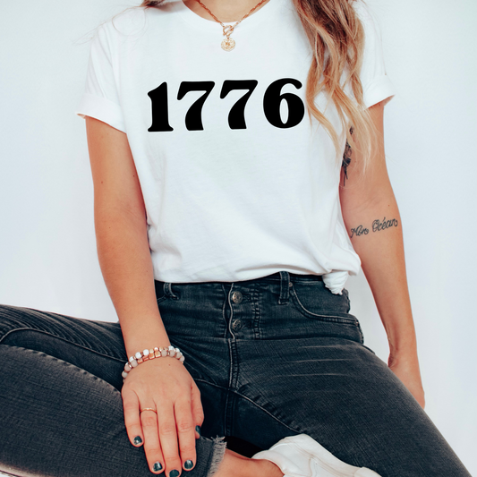 1776 white unisex jersey t-shirt
