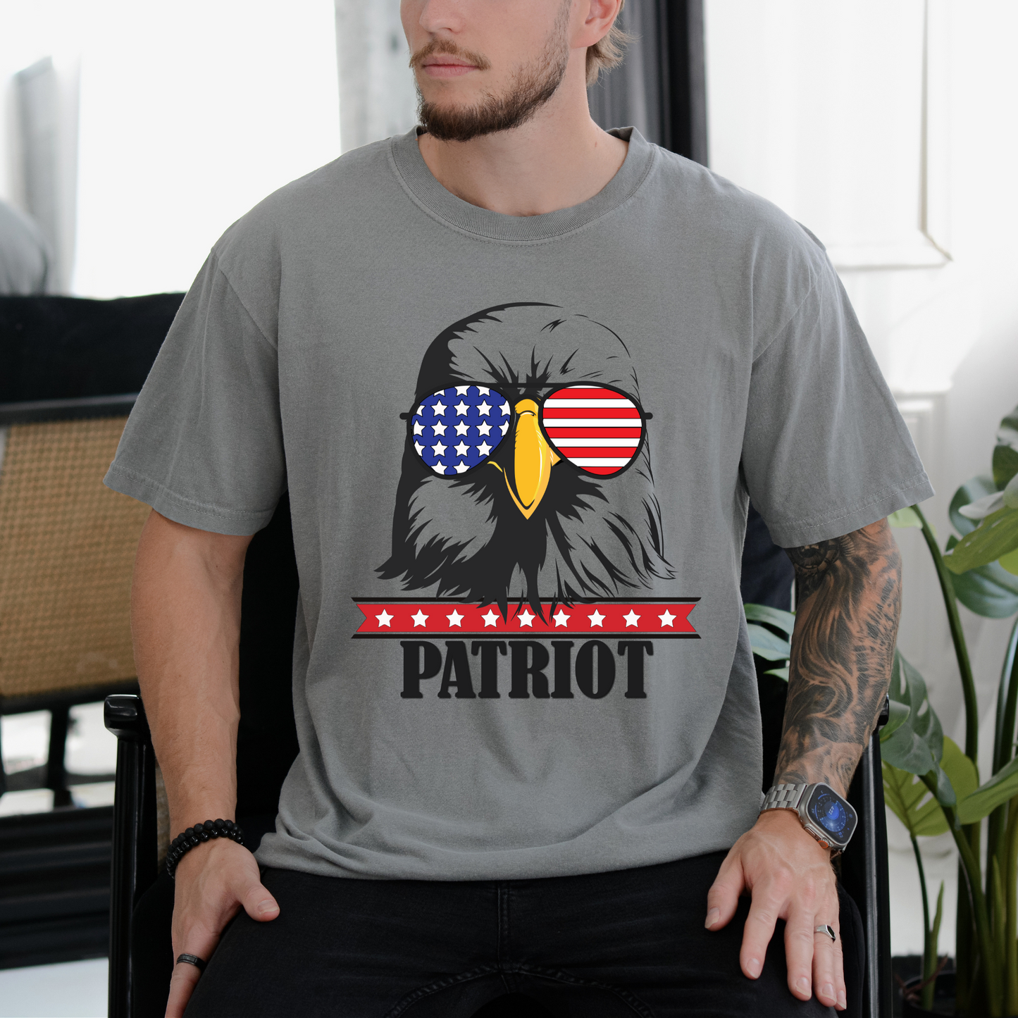 Patriot Eagle - Unisex Garment-Dyed Heavyweight Tee