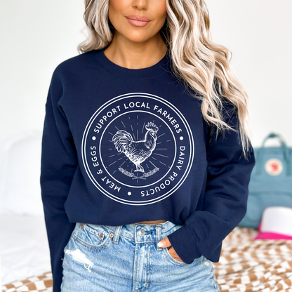 Support Local Farmers - Unisex Crewneck Sweatshirt