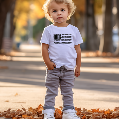 American Flag - Toddler Jersey T-Shirt