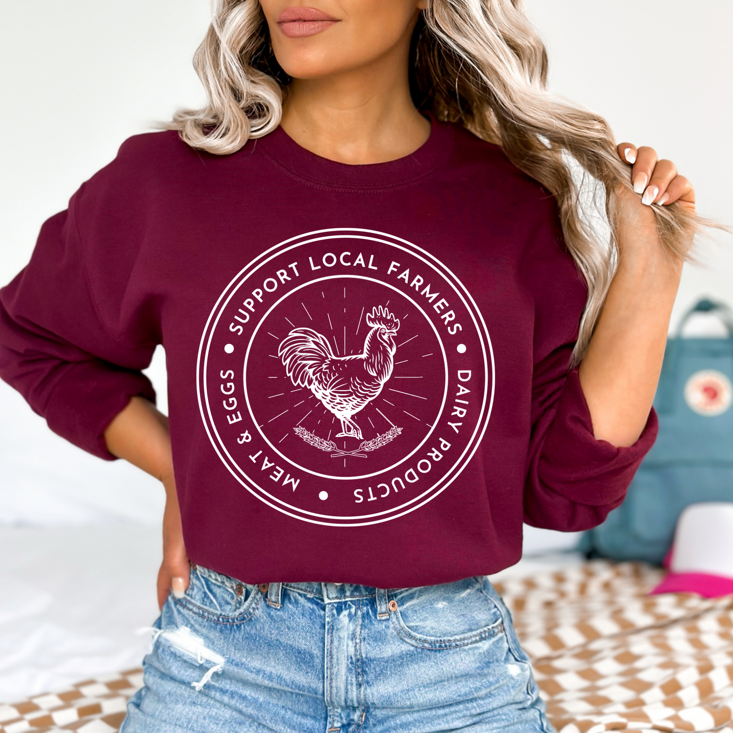 Support Local Farmers - Unisex Crewneck Sweatshirt