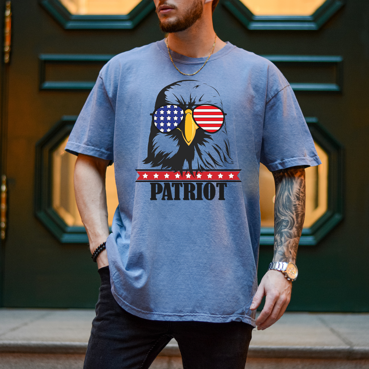 Patriot Eagle - Unisex Garment-Dyed Heavyweight Tee