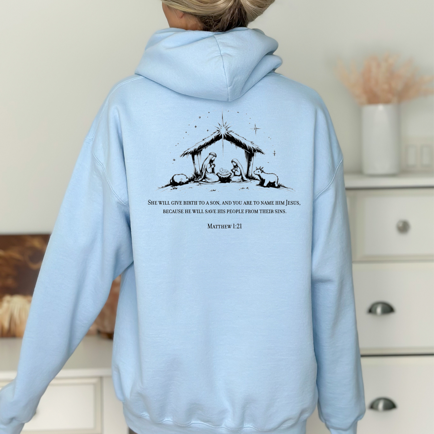 Christmas Nativity Matthew 1:21 - Unisex Hoodie