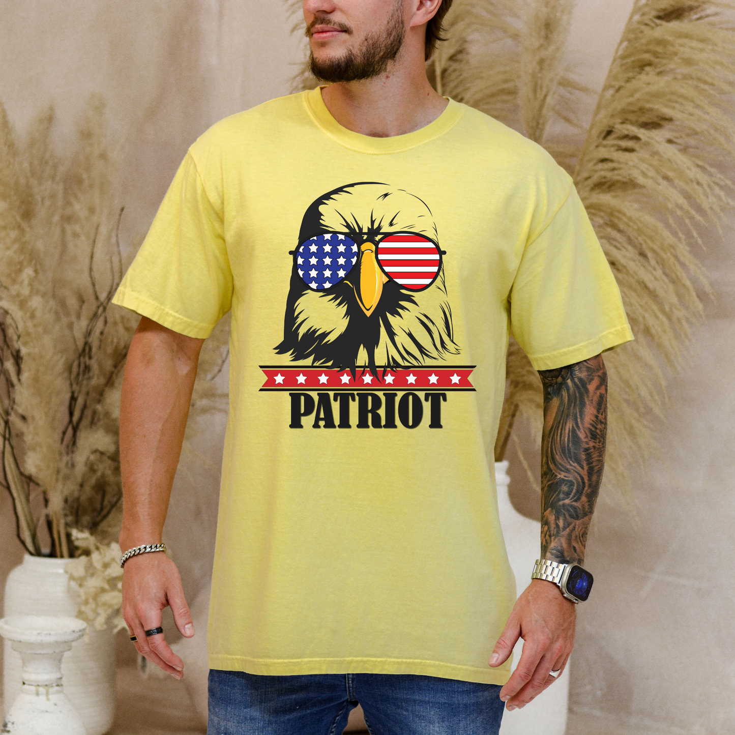 Patriot Eagle - Unisex Garment-Dyed Heavyweight Tee