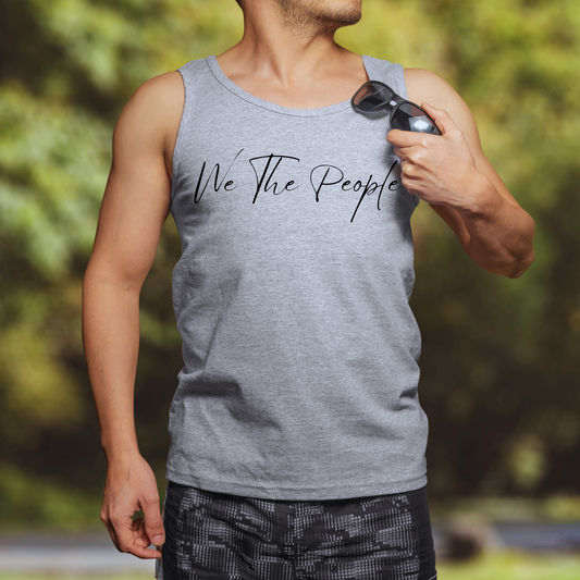 We The People Script - Unisex Jersey Tank Top