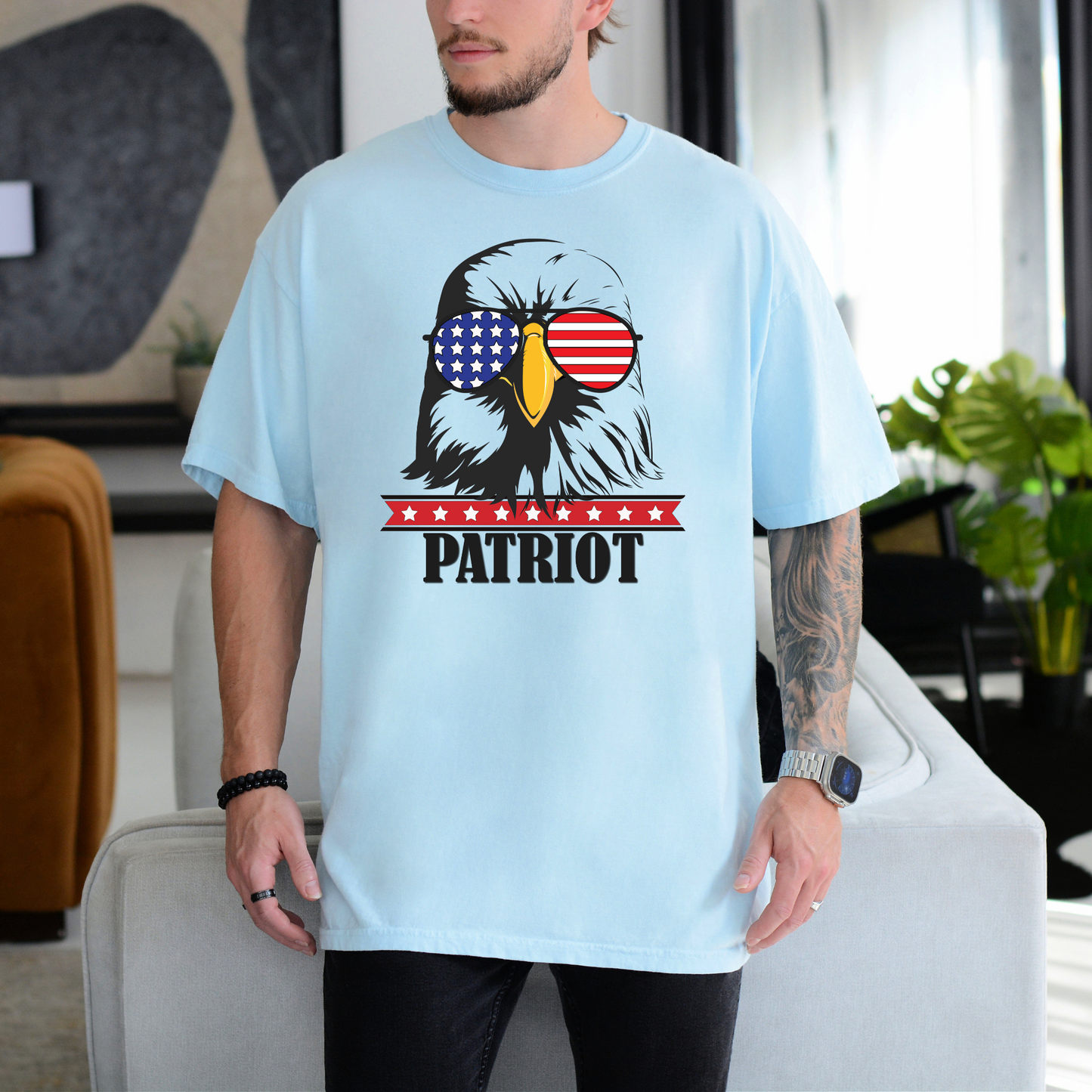 Patriot Eagle - Unisex Garment-Dyed Heavyweight Tee