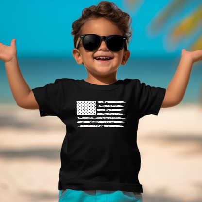 American Flag - Toddler Jersey T-Shirt