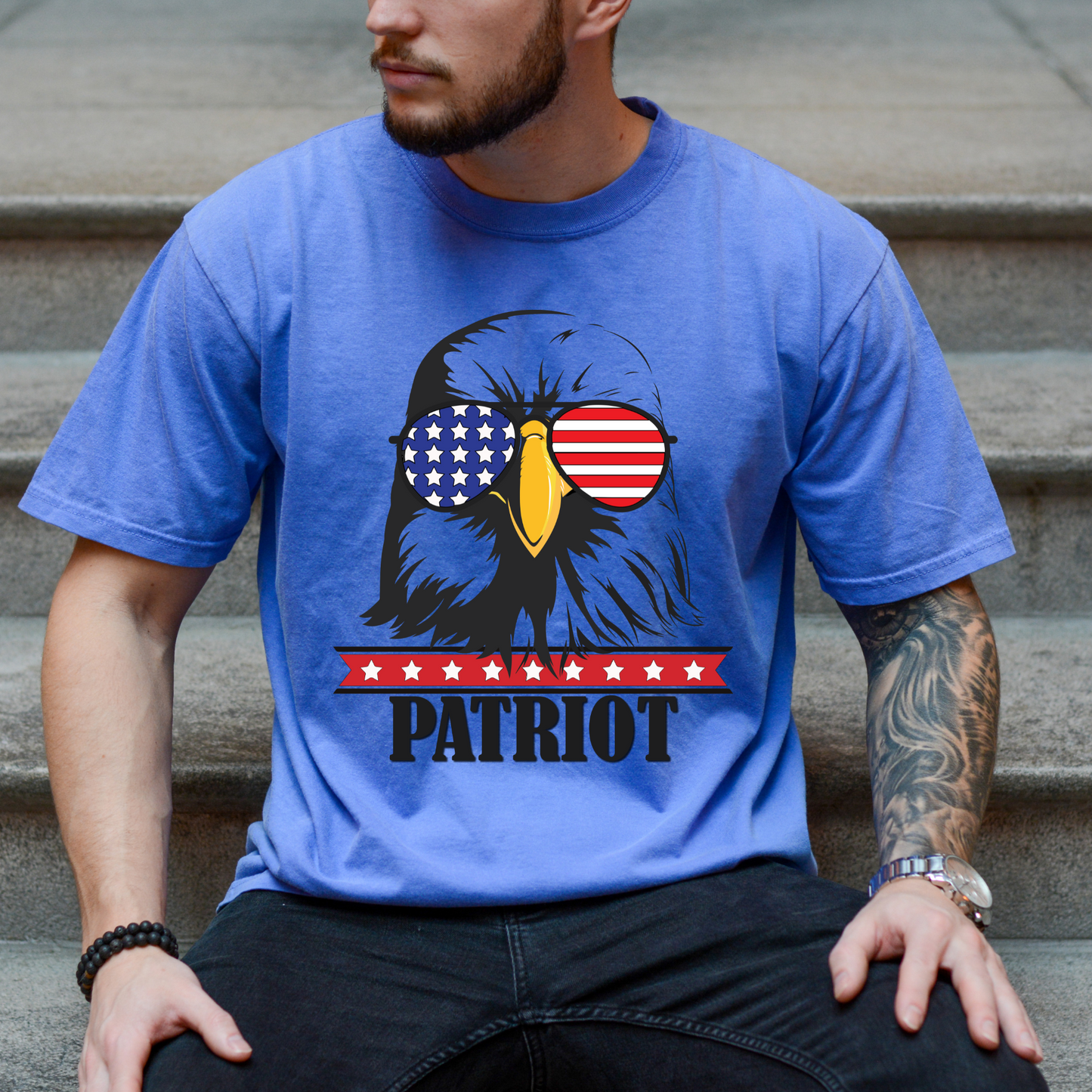 Patriot Eagle - Unisex Garment-Dyed Heavyweight Tee