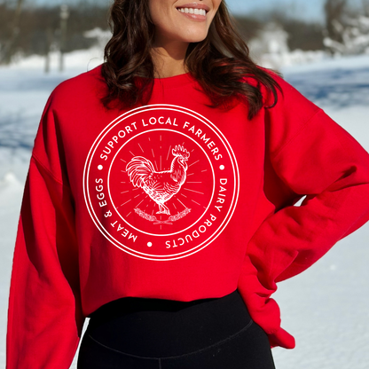 Support Local Farmers - Unisex Crewneck Sweatshirt
