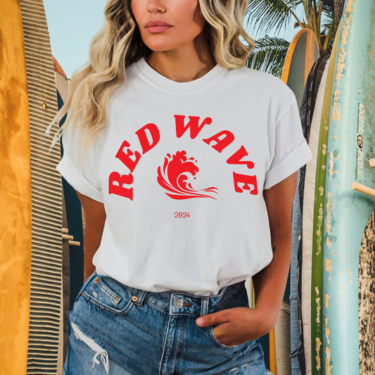 Red Wave 2024 - Unisex Garment-Dyed Heavyweight Tee