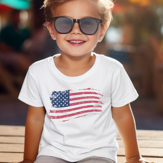 American Flag - Toddler Jersey T-Shirt