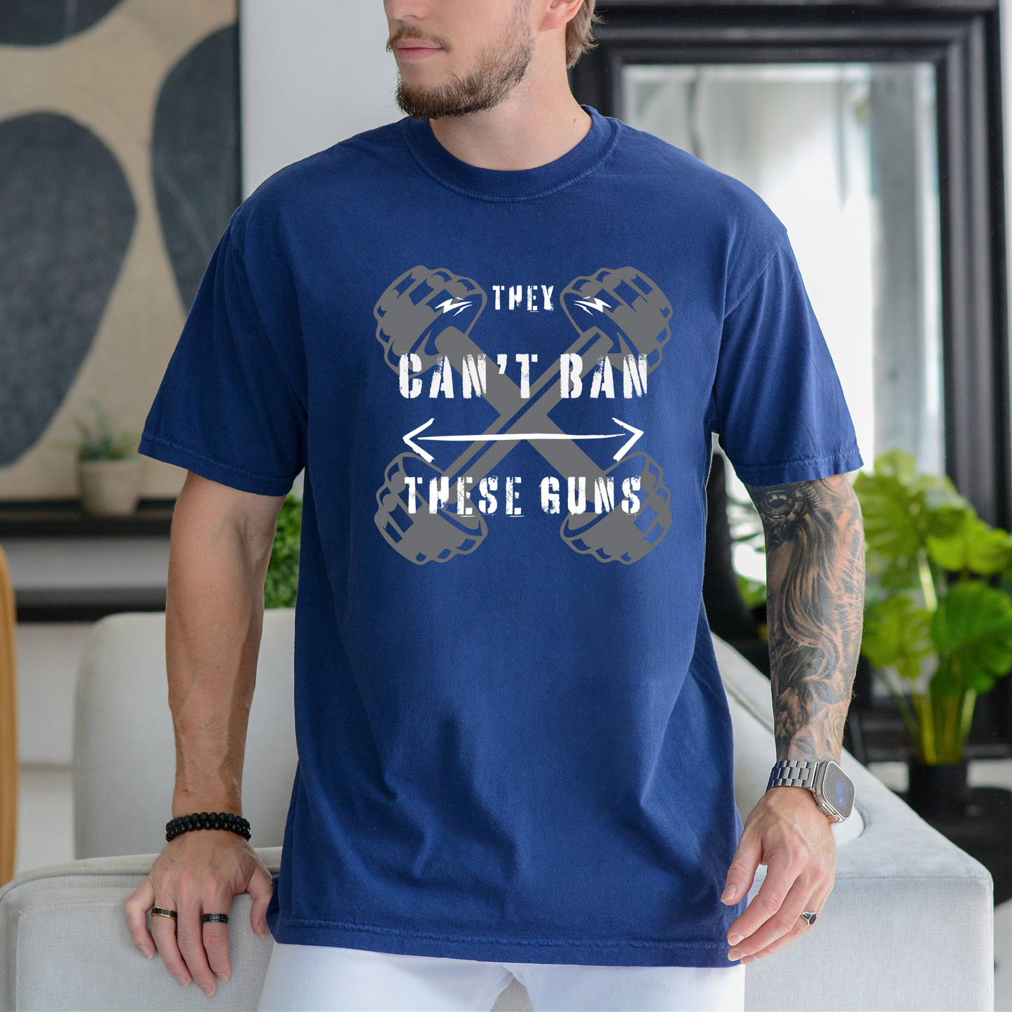 Can't Ban These Guns - Unisex Garment-Dyed Heavyweight T-Shirt