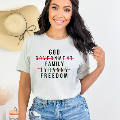 God Family Freedom - Unisex Jersey Tee