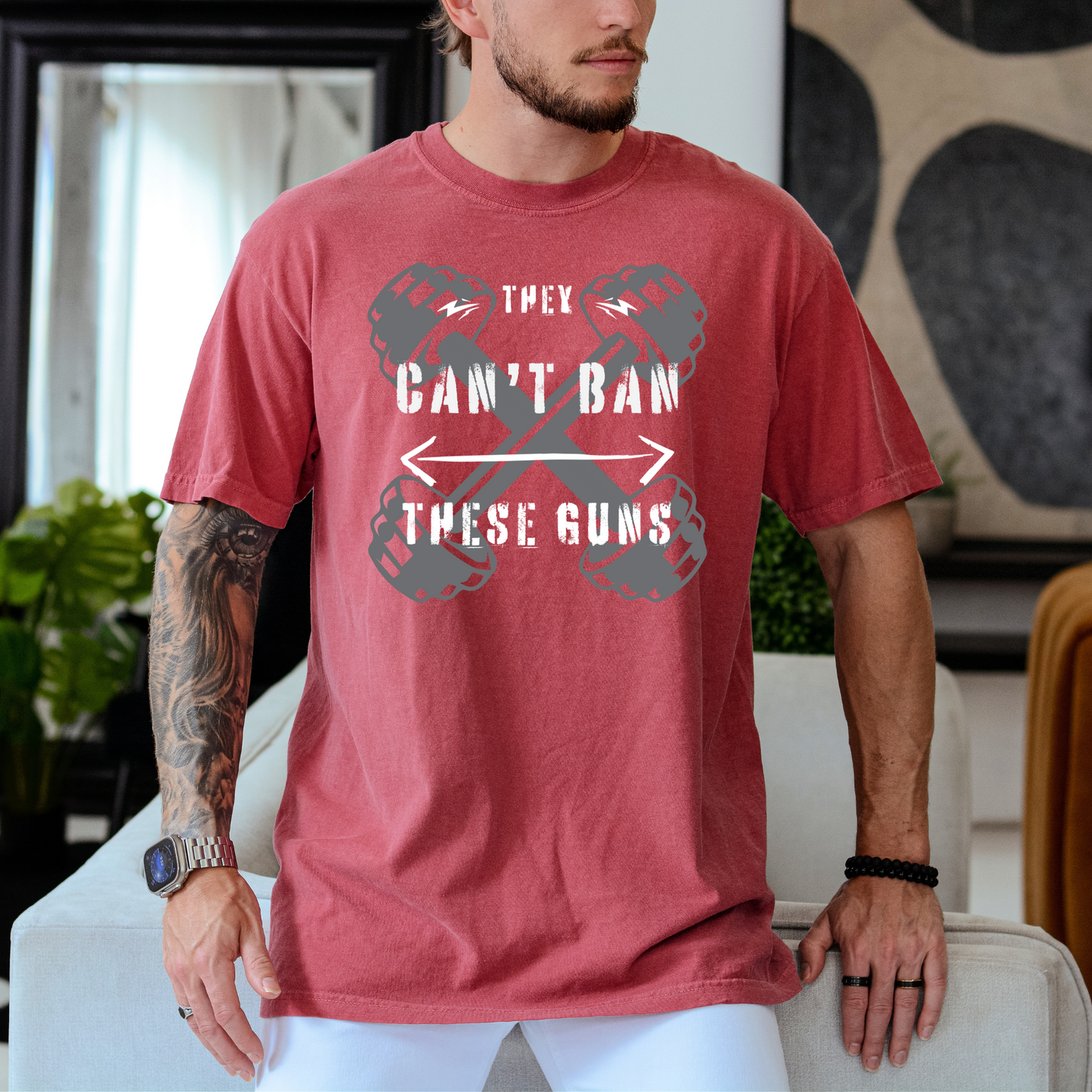 Can't Ban These Guns - Unisex Garment-Dyed Heavyweight T-Shirt