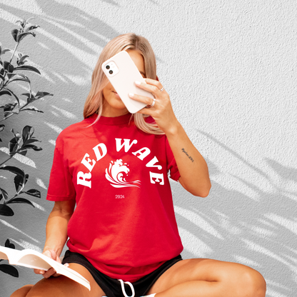 Red Wave 2024 - Unisex Garment-Dyed Heavyweight Tee