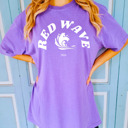Red Wave 2024 - Unisex Garment-Dyed Heavyweight Tee