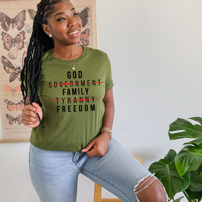 God Family Freedom - Unisex Jersey Tee