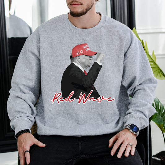 Trump Red Wave - Unisex Crewneck Sweatshirt