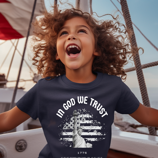 In God We Trust Lady Liberty - Youth Short Sleeve T-Shirt