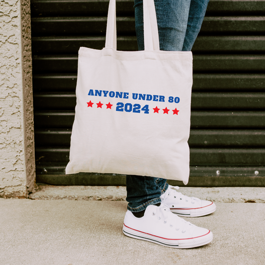 Anyone Under 80 - Cotton Canvas Tote Bag