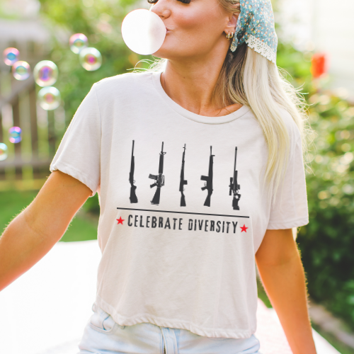 Celebrate Diversity - Women's Flowy Cropped Tee