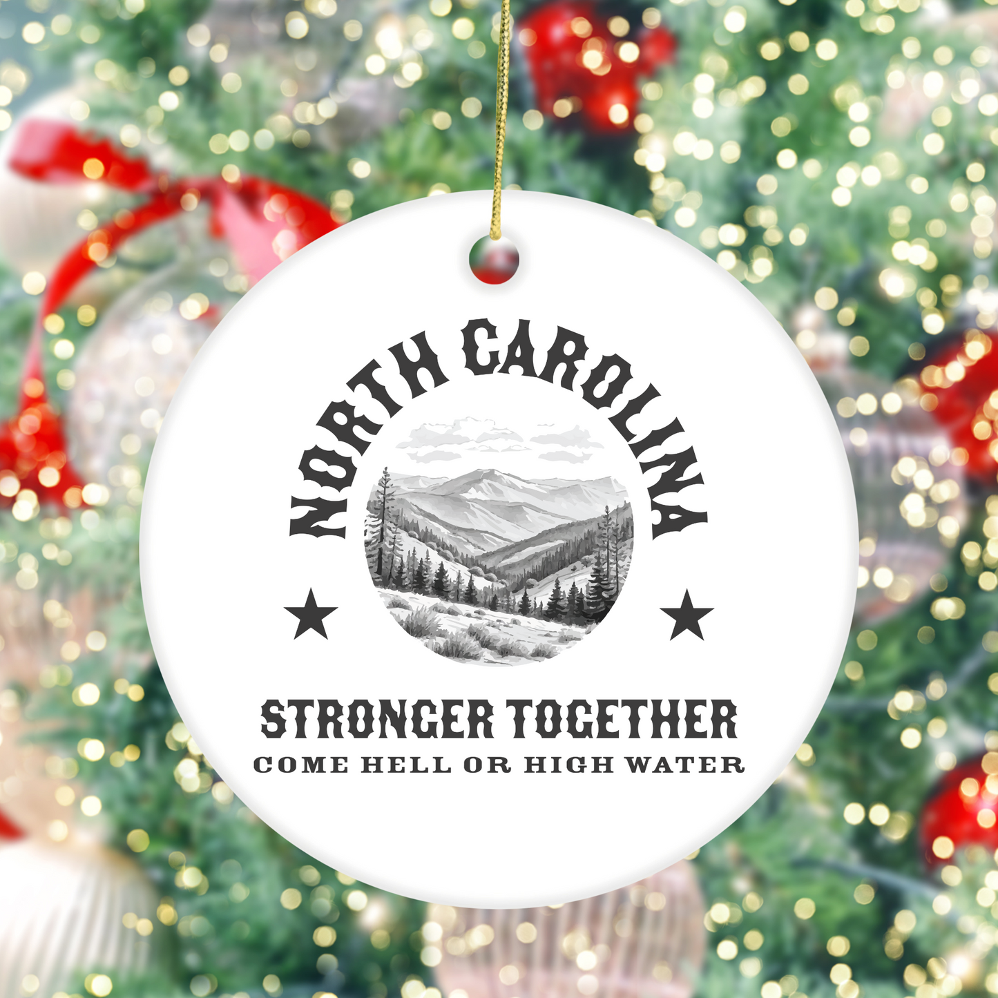 North Carolina Strong - Ceramic Ornament