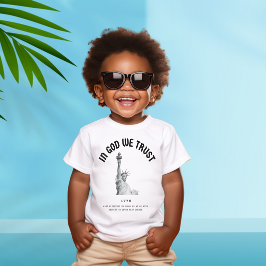 In God We Trust Lady Liberty - Toddler Jersey Tee