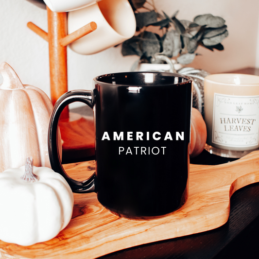 American Patriot - Black Glossy Mug