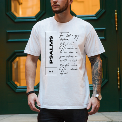 Psalms 23 - Unisex Garment-Dyed Heavyweight Tee