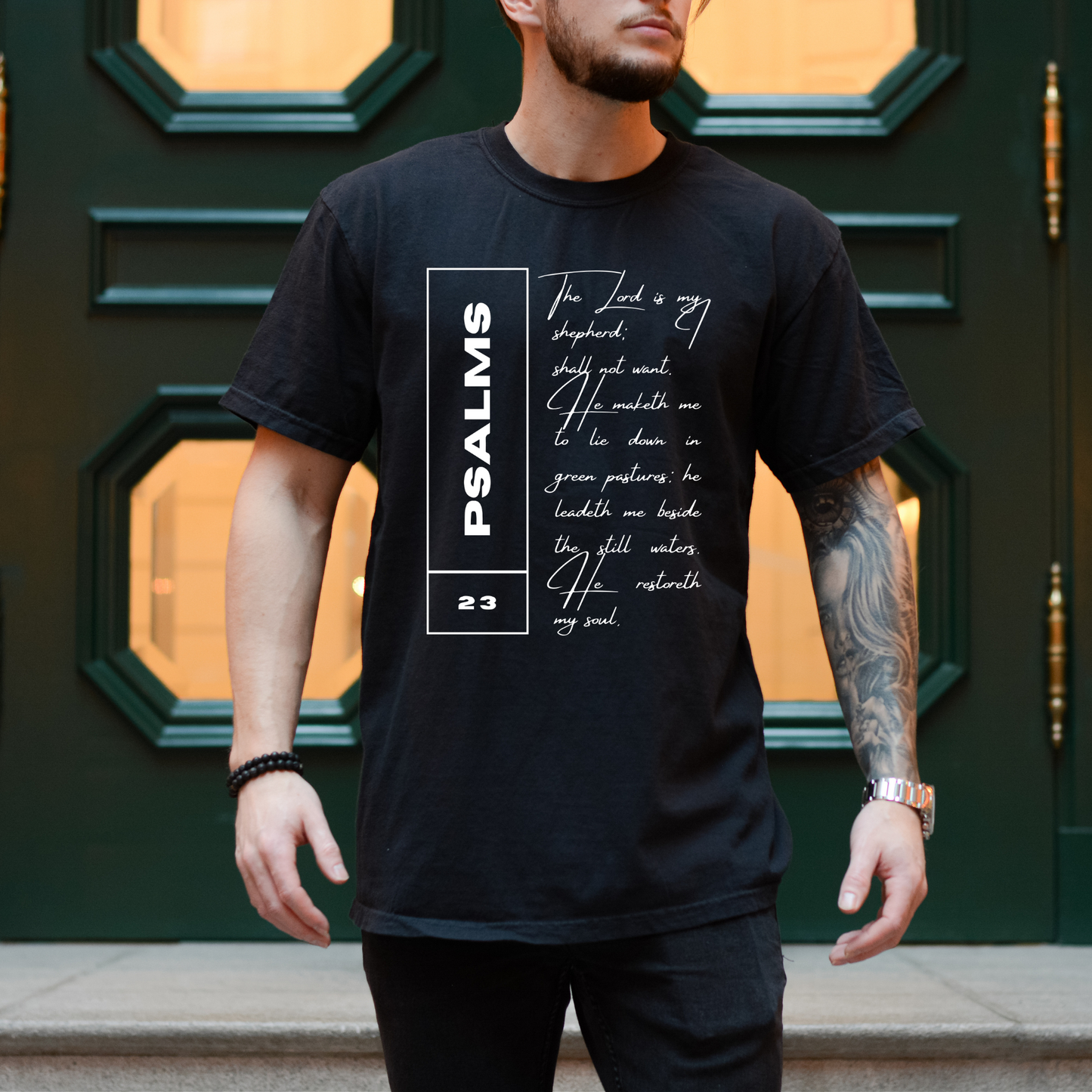 Psalms 23 - Unisex Garment-Dyed Heavyweight Tee