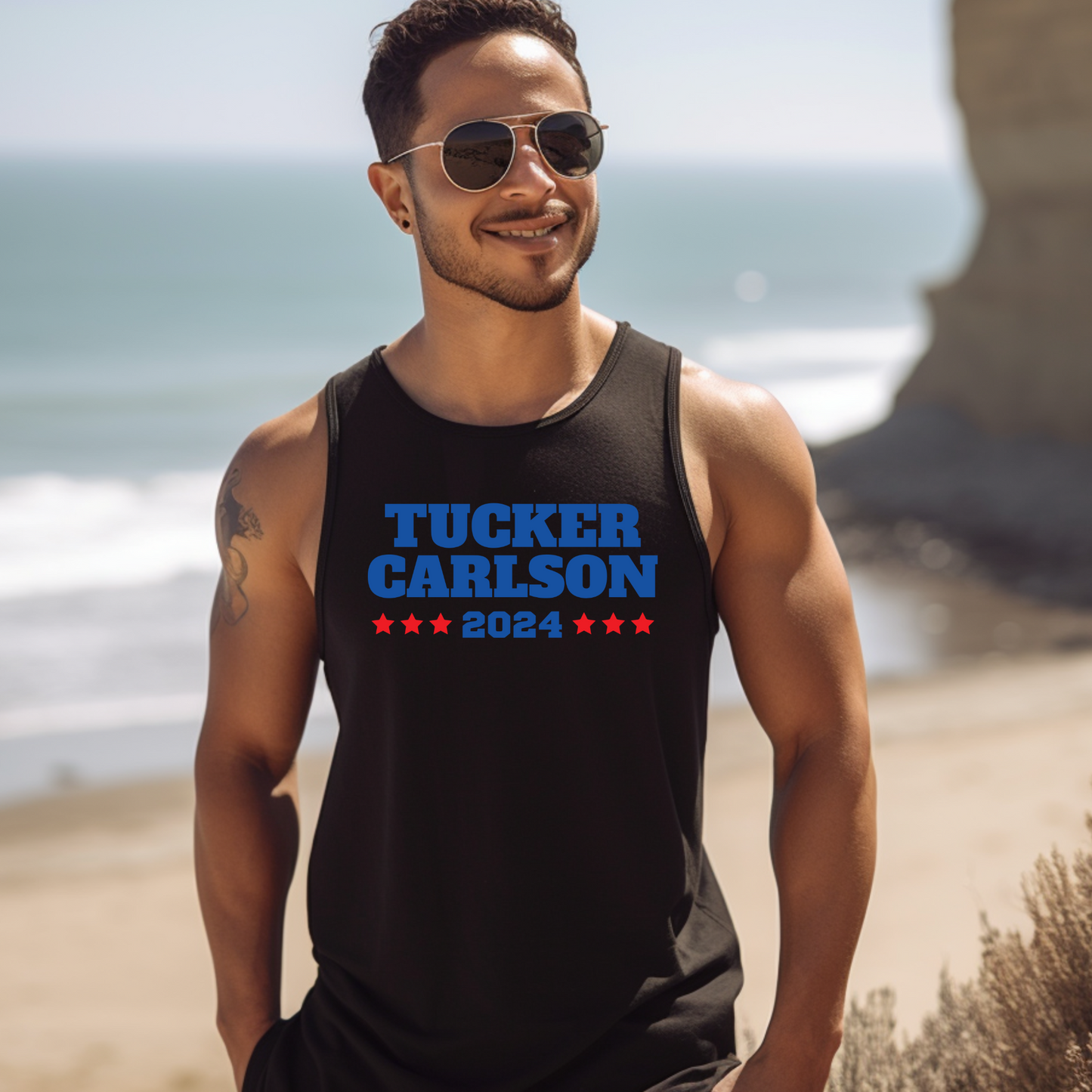 Tucker Carlson 2024 - Unisex Jersey Tank Top