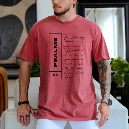 Psalms 23 - Unisex Garment-Dyed Heavyweight Tee