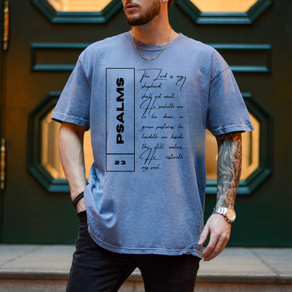 Psalms 23 - Unisex Garment-Dyed Heavyweight Tee