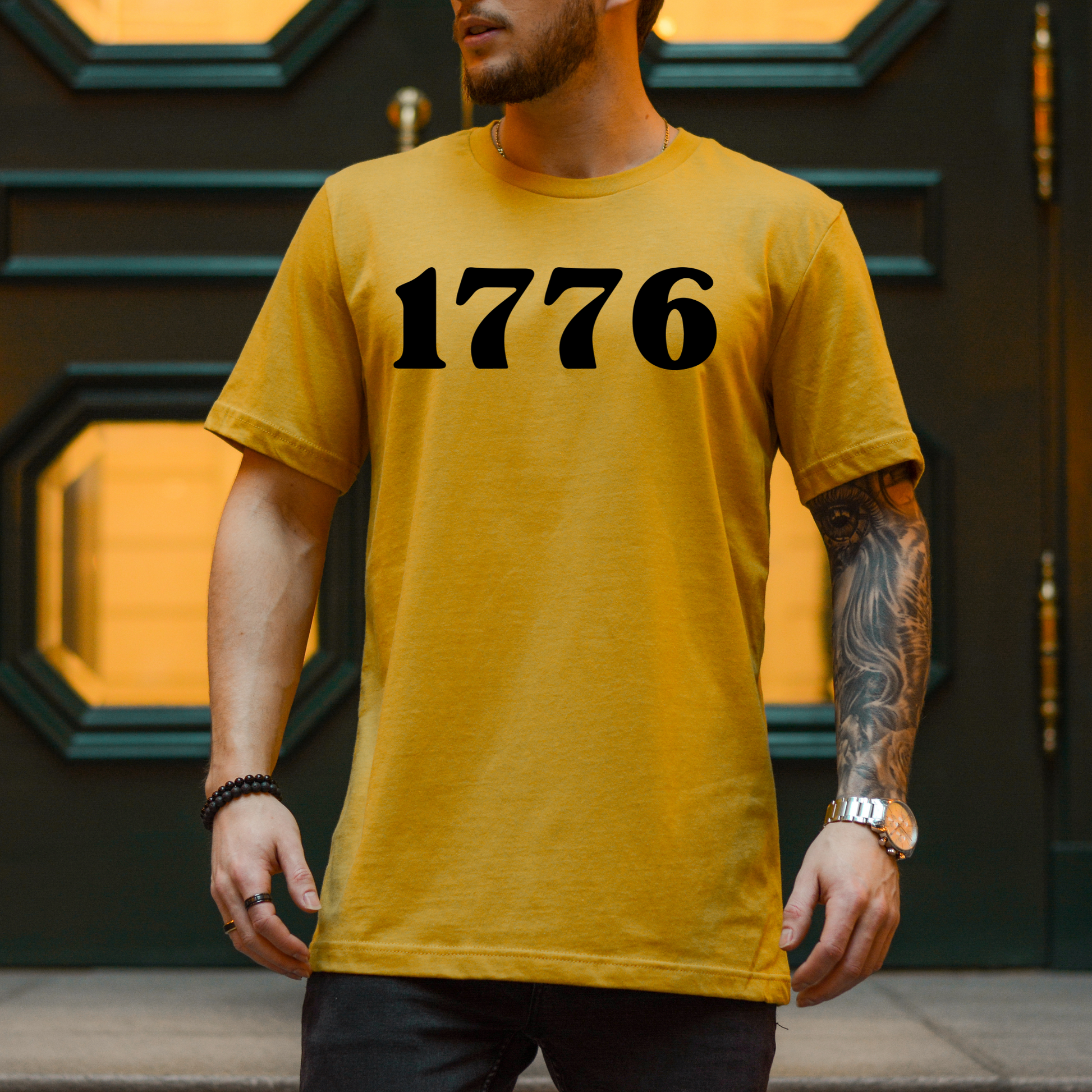 1776 yellow unisex jersey t-shirt