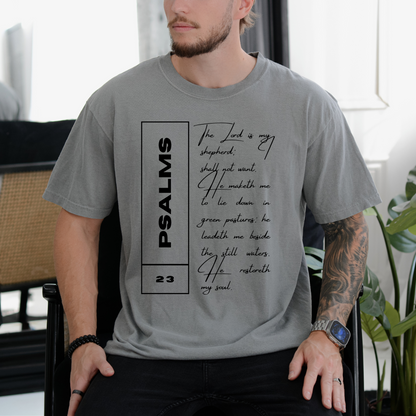 Psalms 23 - Unisex Garment-Dyed Heavyweight Tee