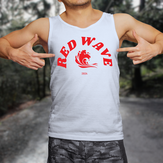 Red Wave - Unisex Jersey Tank Top