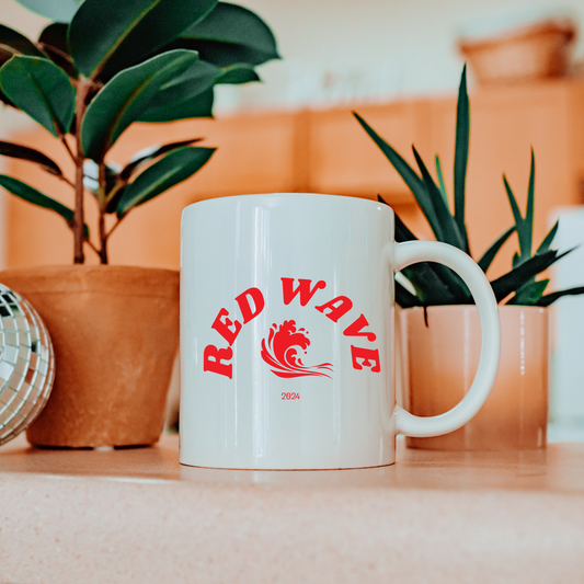 Red Wave 2024 - White Glossy Mug