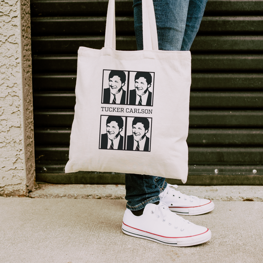 Tucker Carlson Warhol Style - Cotton Canvas Tote Bag