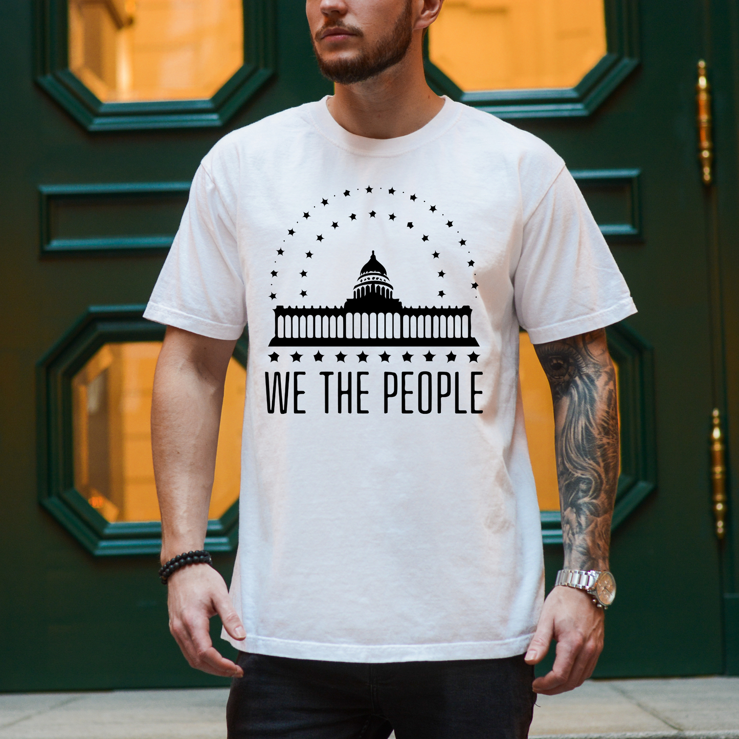 We The People's House - Unisex Garment-Dyed Heavyweight Tee