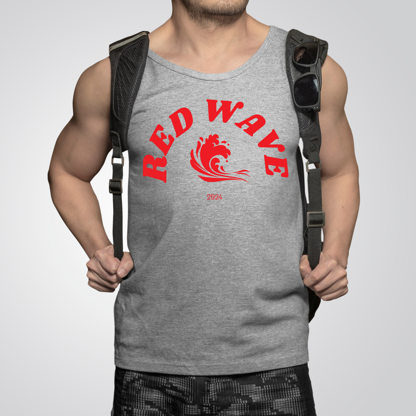 Red Wave - Unisex Jersey Tank Top