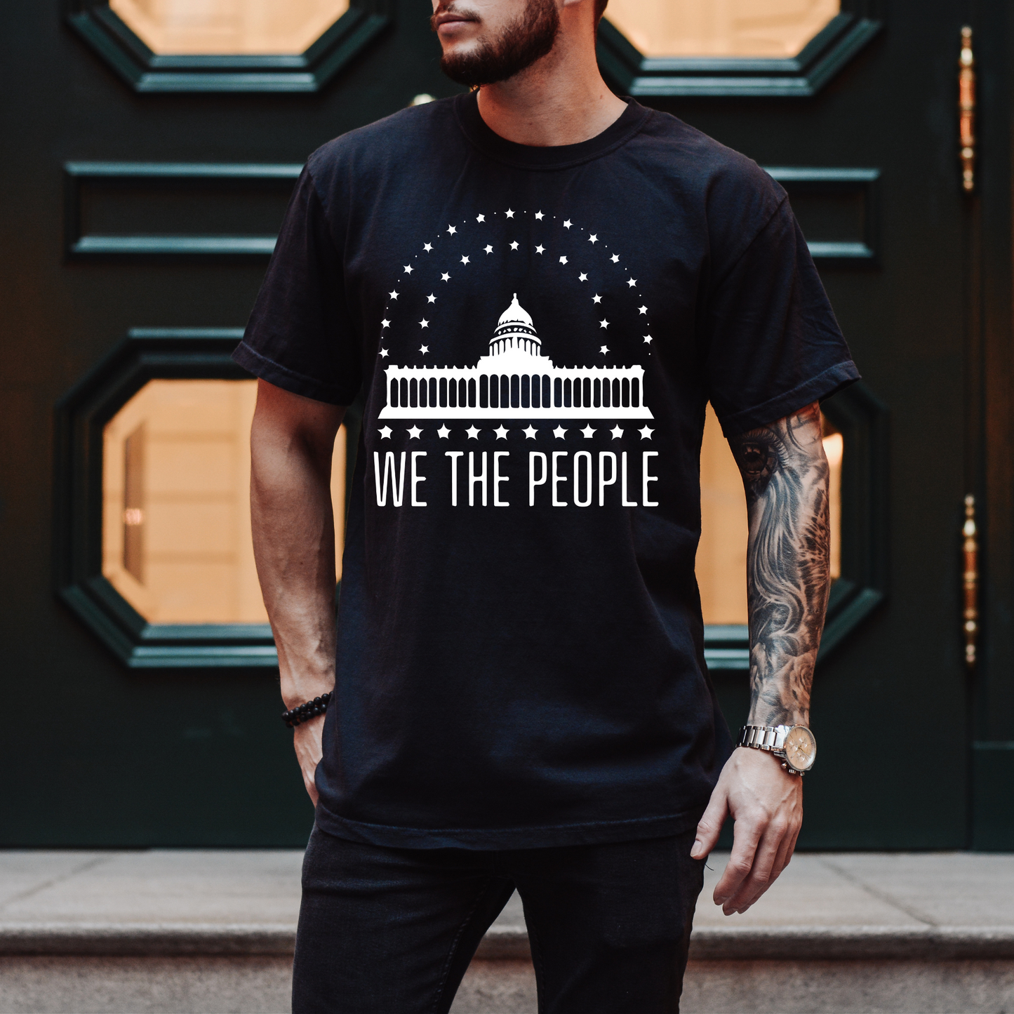 We The People's House - Unisex Garment-Dyed Heavyweight Tee