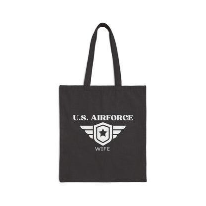 U.S. Airforce Wife - Cotton Canvas Tote Bag