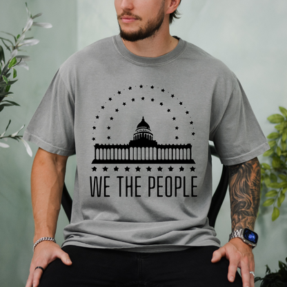 We The People's House - Unisex Garment-Dyed Heavyweight Tee