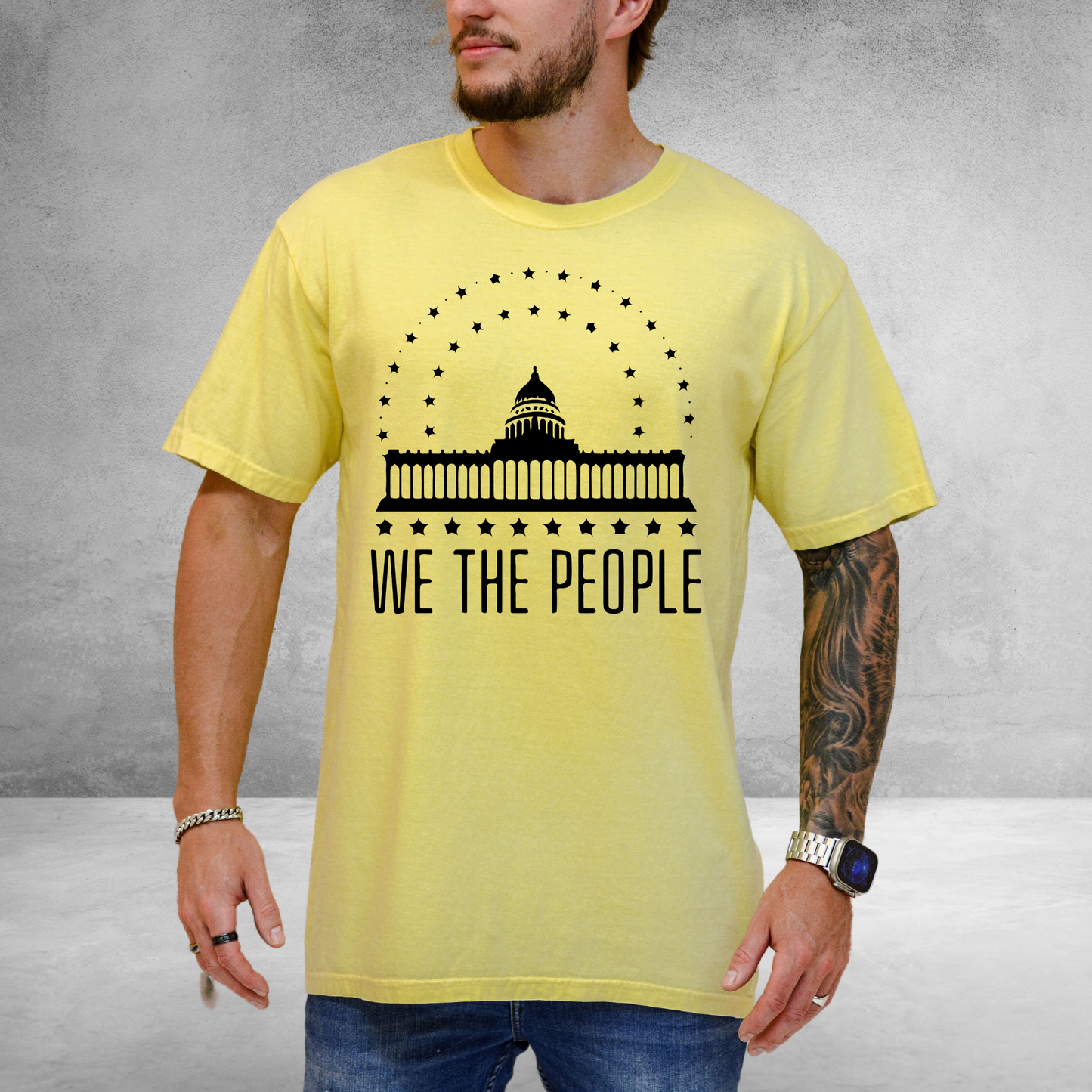 We The People's House - Unisex Garment-Dyed Heavyweight Tee